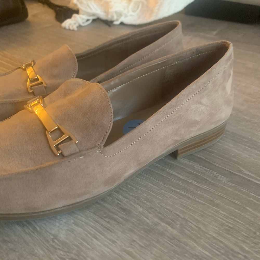 Tan Flats with Gold Buckle